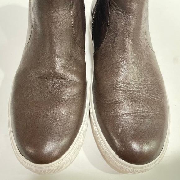 Gentle Souls Kenneth Cole Womens Carole Brown Gray Leather High Top Sneaker Shoe - Picture 9 of 13